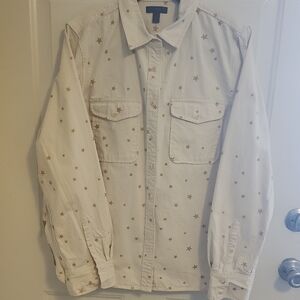 J. Crew Women's Beige Star Shirt Jacket